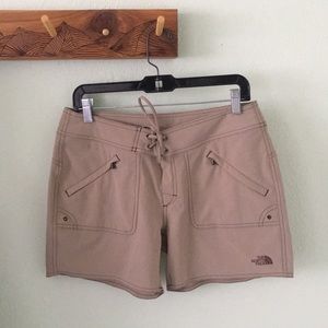 North Face tan board shorts